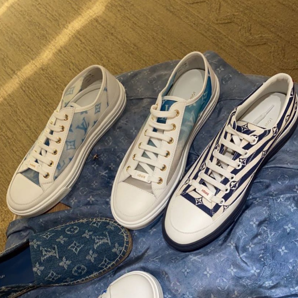 Blue and white Louis Vuitton stellar sneaker